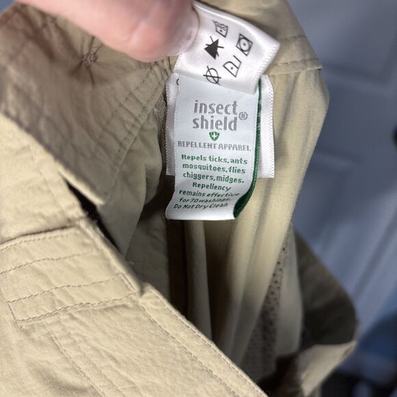 Exofficio Insect Shield Mens 32 Convertible Hiking Pants Beige Outdoors Repel - Picture 7 of 9